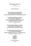 Cover for Świadomość słowiańska Jana Kochanowskiego