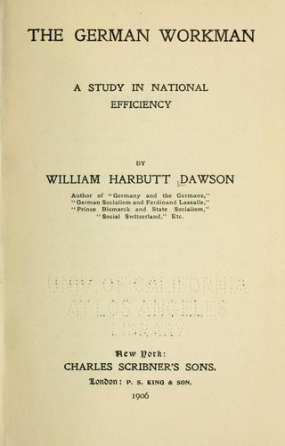 Cover for The German workman
