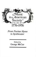 Cover for Music in American Society 1776-1976