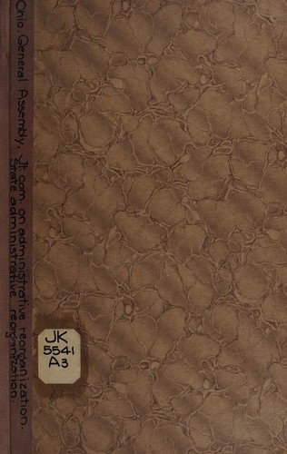 Cover for State administrative reorganization