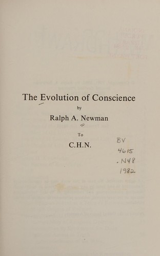 Cover for The evolution of conscience