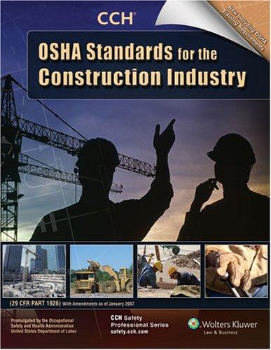 Cover for OSHA Standards for the Construction Industry as of January 2007