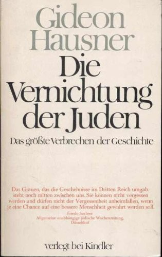 Cover for Die Vernichtung der Juden