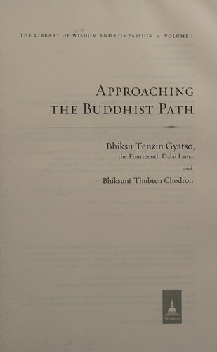 Cover for Approaching the Buddhist path