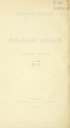 Cover for Mitglieder-verzeichniss der Deutschen gesellschaft der stadt New-York, für 1863.