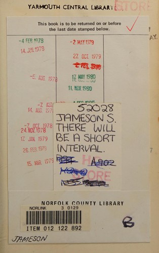 Cover for There will be a short interval.