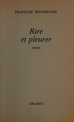 Cover for Rire et pleurer