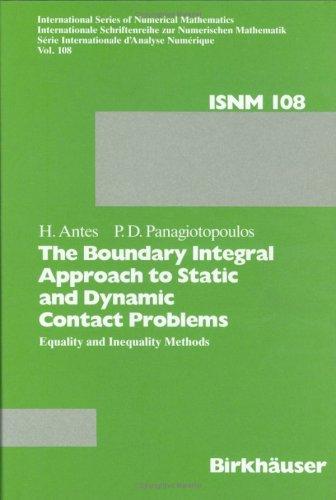 Cover for The boundary integral approach to static and dynamic contact problems
