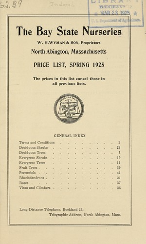 Cover for Price list, spring 1925