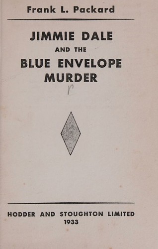 Cover for Jimmie Dale and the Blue Envelope Murder
