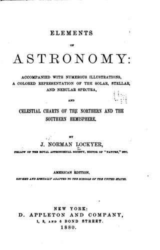 Cover for Elements of Astronomy: Accompanied with Numerous Illustrations, a Colored ...