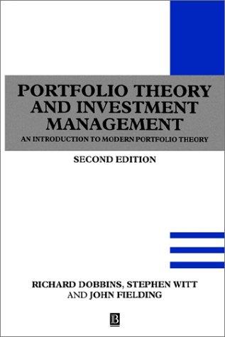 Cover for Portfolio theory and investment management
