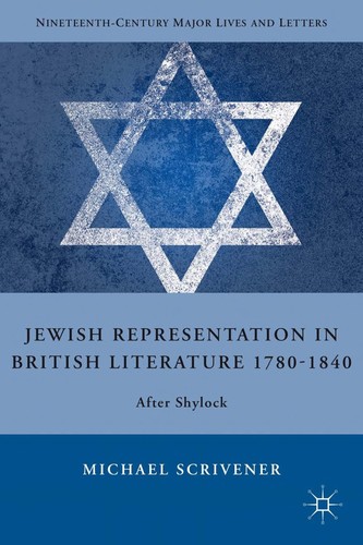 Cover for Jewish representation in British literature 1780-1840