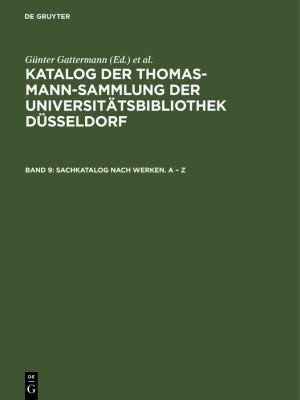 Cover for Sachkatalog Nach Werken. a - Z