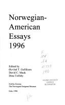 Cover for Norwegian-American essays 1996