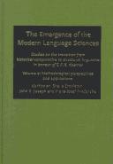 Cover for The emergence of the modern language sciences