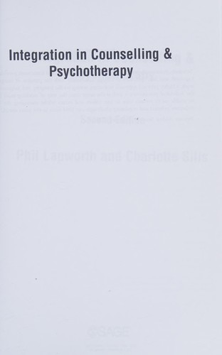 Cover for Integration in Counselling and Psychotherapy