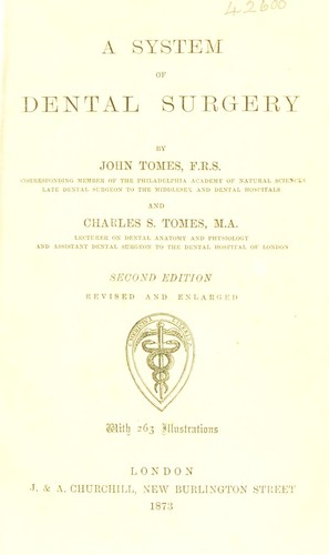Cover for A system of dental surgery