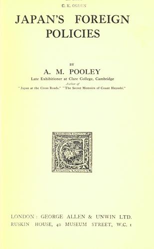 Cover for Japan's foreign policies