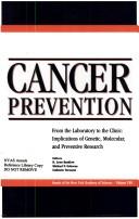 Cover for Cancer Prevention: From the Laboratory to the Clinic