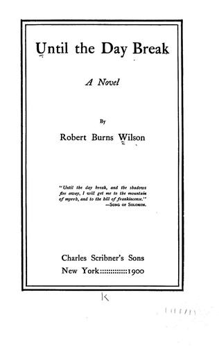Cover for Until the day break
