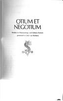 Cover for Otium et negotium
