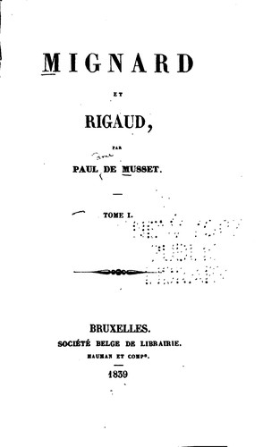 Cover for Mignard et Rigaud