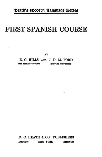 Cover for First Spanish course