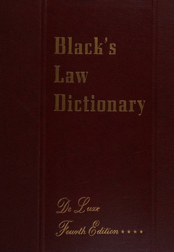 Cover for Blacks Law Dictionary 4th Edition With Guide To Pronunciation