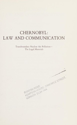 Cover for Chernobyl, law and communication