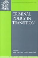 Cover for Criminal Policy in Transition (Onati International Series in Law and Society)
