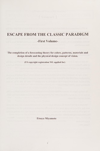 Cover for Escape from the classic paradigm