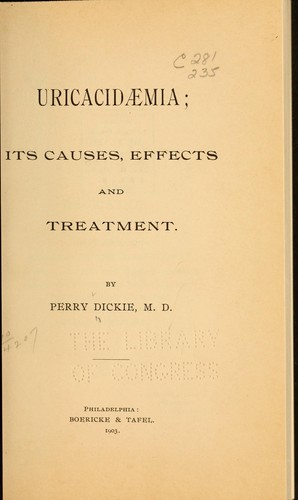 Cover for Uricacidaemia