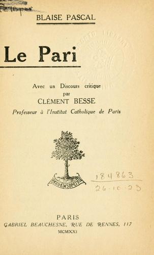Cover for pari.