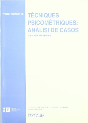 Cover for Tècniques psicomètriques