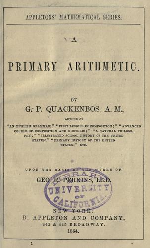 Cover for A primary arithmetic.