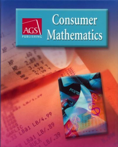 Cover for CONSUMER MATHEMATICS WORKBOOK ANSWER KEY