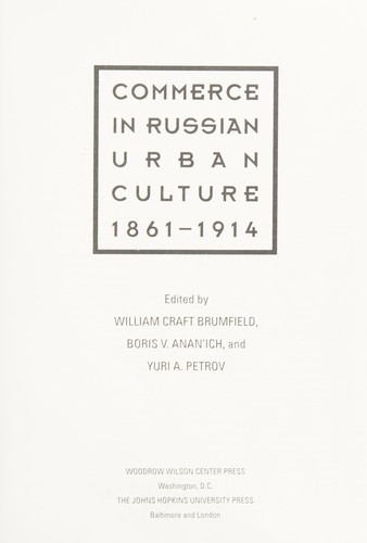 Cover for Commerce in Russian urban culture