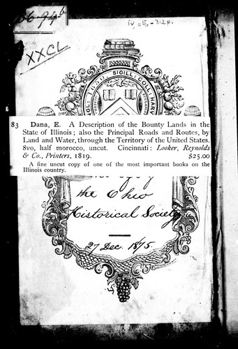 Cover for Geographical sketches on the western country, designed for emigrants and settlers