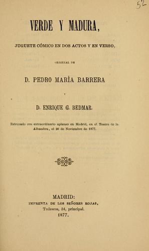 Cover for Verde y madura