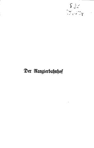 Cover for Der Rangierbahnhof: Roman
