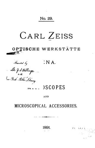 Cover for Microscopes and Microscopical Accessoires