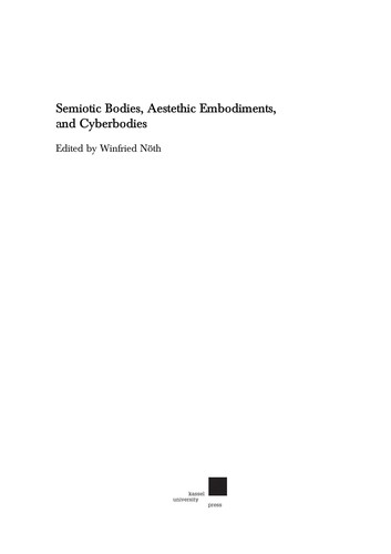 Cover for Semiotic bodies, aesthetic embodiments, and cyberbodies