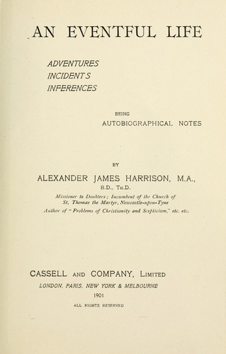 Cover for An eventful life