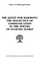 Cover for The quest for harmony