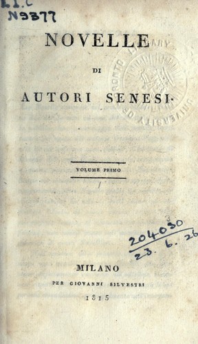 Cover for Novelle