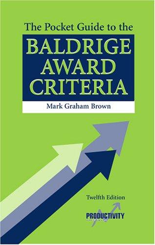 Cover for The Pocket Guide to the Baldrige Award Criteria