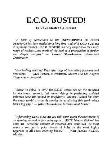 Cover for E.C.O. Busted