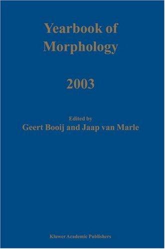 Cover for Yearbook of Morphology 2003 (Yearbook of Morphology)