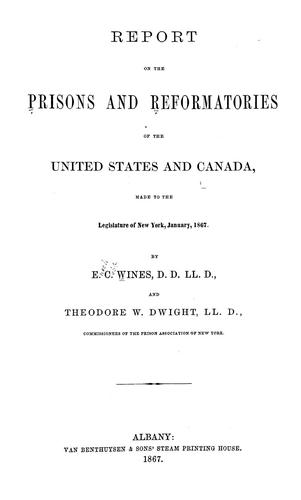 Cover for Report on the prisons and reformatories of the United States and Canada
